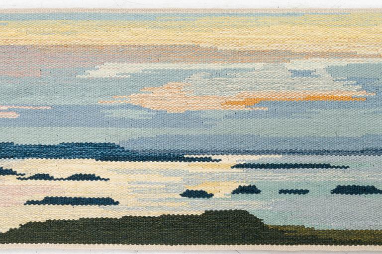 Gösta Hedström, bildväv, "Galtispuoda", Gammelstads Handväveri, signerad G Hedström, ca 50 x 165 cm.