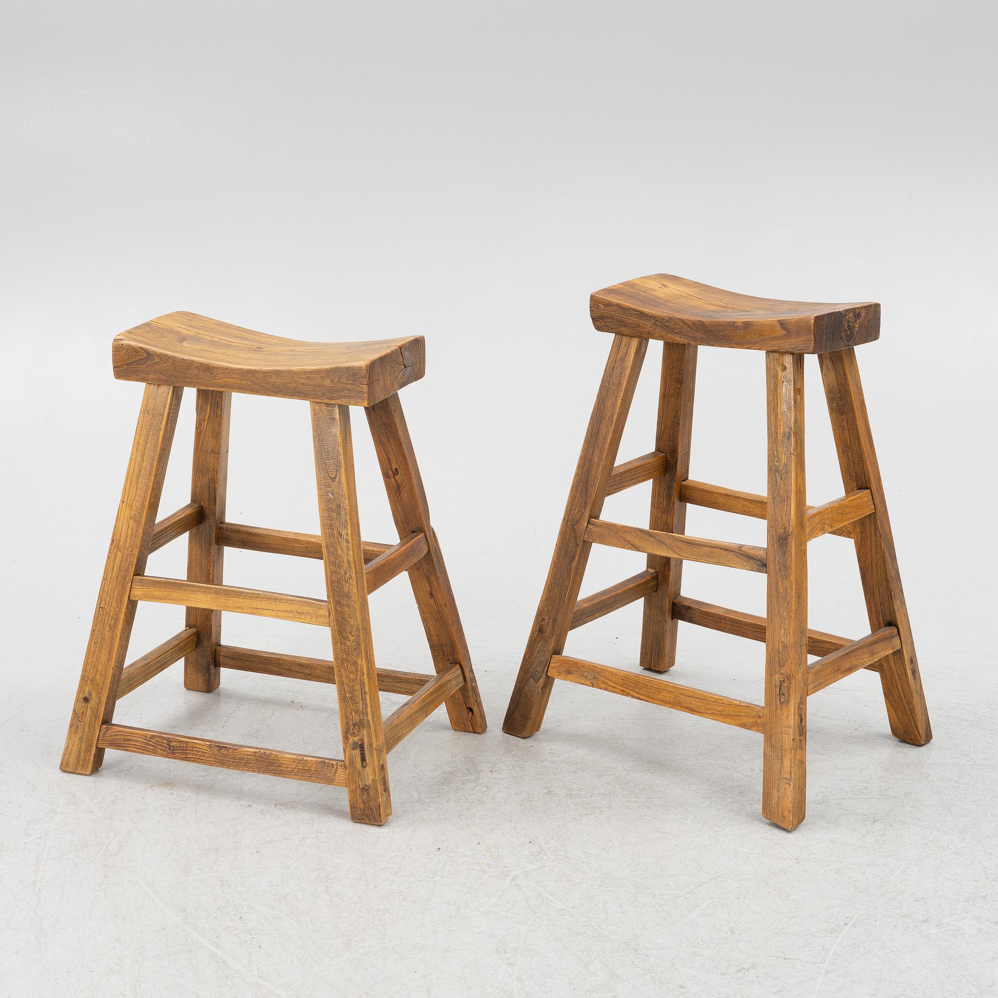 A pair of stools, 2000s.