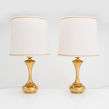 A 1960s/70s '24159' pair of table lamps for Valinte.