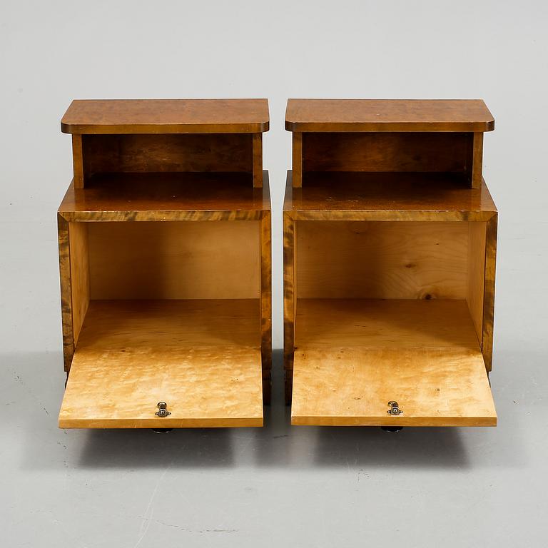 NATTDUKSBORD, ett par, art deco, 1930-/40-tal.