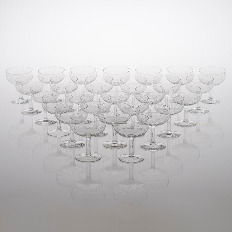 A set of 27 footed 'Kilta' liqueur glasses for Karhula - Iittala. Designed in 1947. In production 1947-1966.