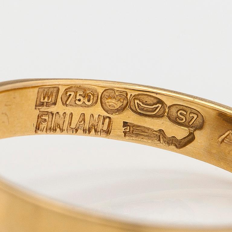 Björn Weckström, ring "Diamantstad", 18K guld, diamanter totalt ca 0.15 ct, Lapponia 1971.