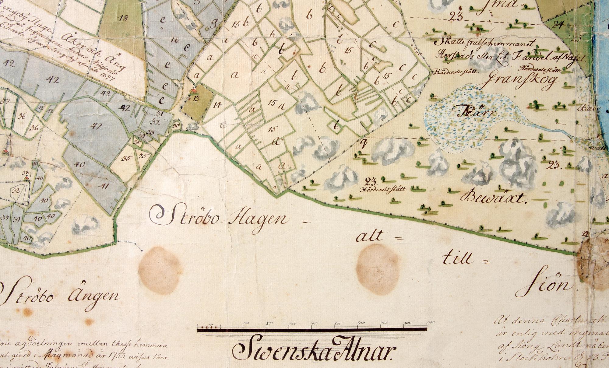 KARTOR, 2 st. Östergötland "Bråbo härad", bl a 1700-tal.