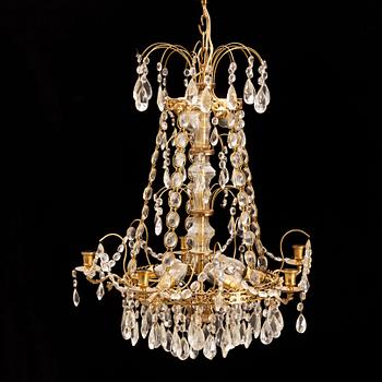 A 20th century gustavian-style chandelier.