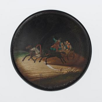 TEEPURKKI, lakkatyö, Vishniakov, Venäjä noin 1880-luku.