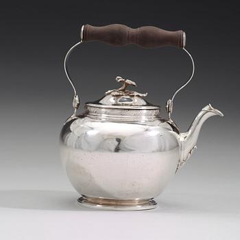 A Swedish 18th century parcel-gilt tea pot, mark of Jonas Thomasson Ronander, Stockholm 1774.
