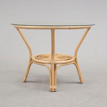 GARDEN FURNITURE, four pieces, rattan, end of the 20th century.