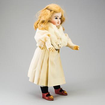 A bisque head doll by Jules Steiner, Paris, France, late 19th century.