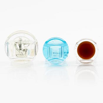 Siv Lagerström, tre ringar, akrylplast, 1970-tal.