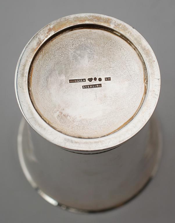 BÄGARE, silver, Borgila, Stockholm 1936. Vikt ca 207 gram.
