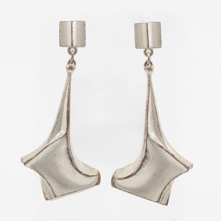 Lapponia a pair of earrings sterling silver, Finland 1997.