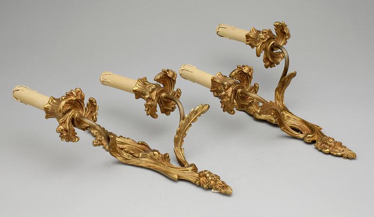 APPLIQUER, ett par, rokokostil, 1900-talets mitt.