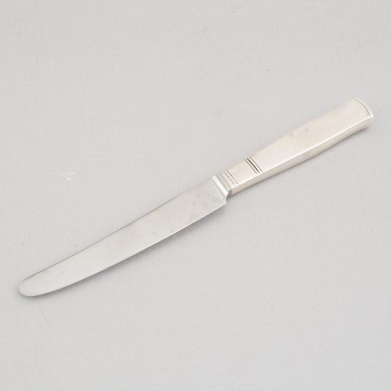 Jacob Ängman, a 65-piece silver cutlery, model 'Rosenholm', GAB, Stockholm and Eskilstuna, including 1957.