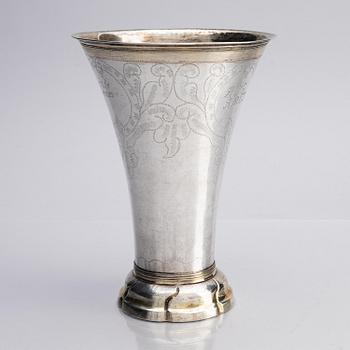 A Swedish parcel-gilt silver beaker, mark of Carl Fredrik Seseman, Arboga 1797.