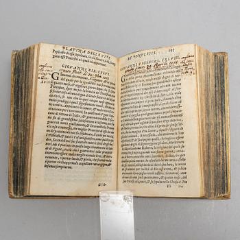 BOOK, Platina’s Papal history in Italian, 1583.