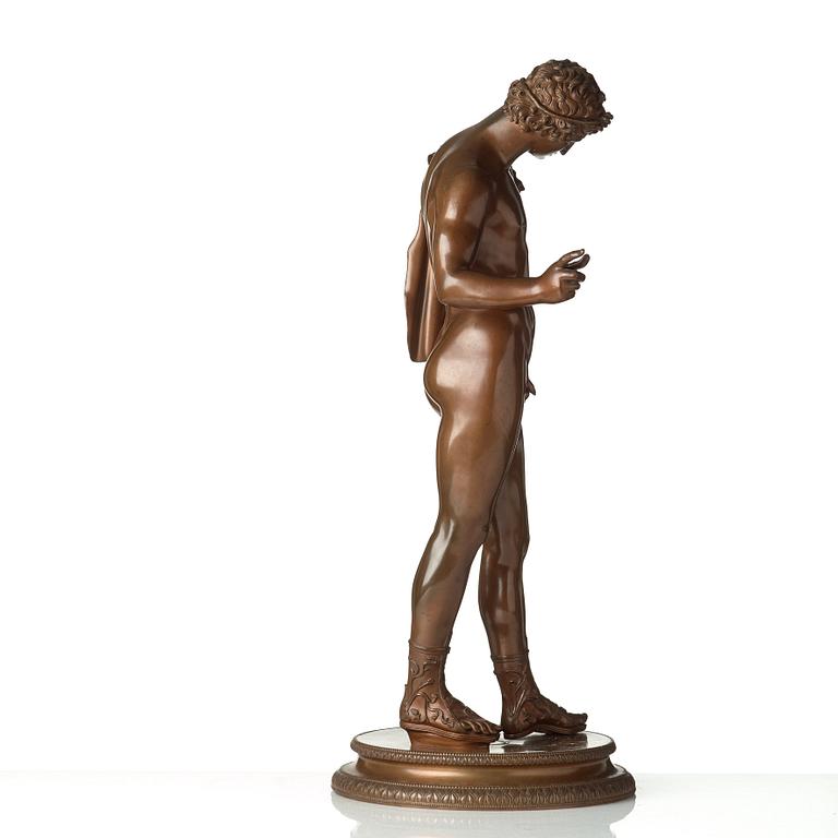 SABATINO DE ANGELIS, attributed to. Sculpture, bronze. Height 61.5 cm. Signed with a stamp Sabatino et fils.