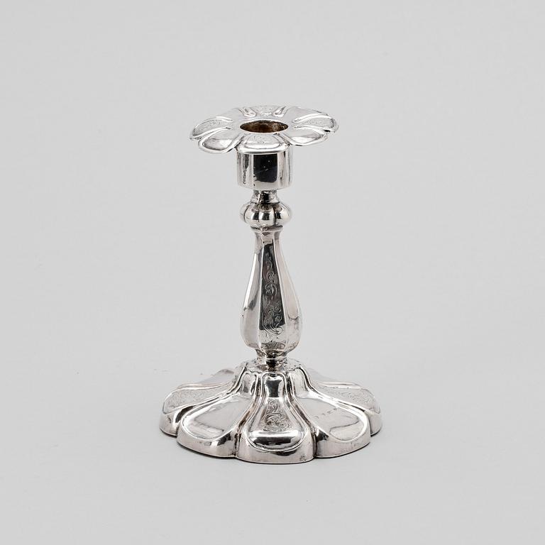 LJUSSTAKE, silver, Christian Hammer Stockholm 1851.