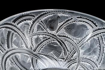SKÅLAR, ett par, glas, "Finches", Lalique, sign "Lalique France".