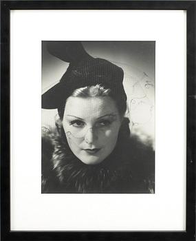 Åke Lange · ÅKE LANGE, fotografi, silvergelatin, "Greta Garbo", 1930-tal.