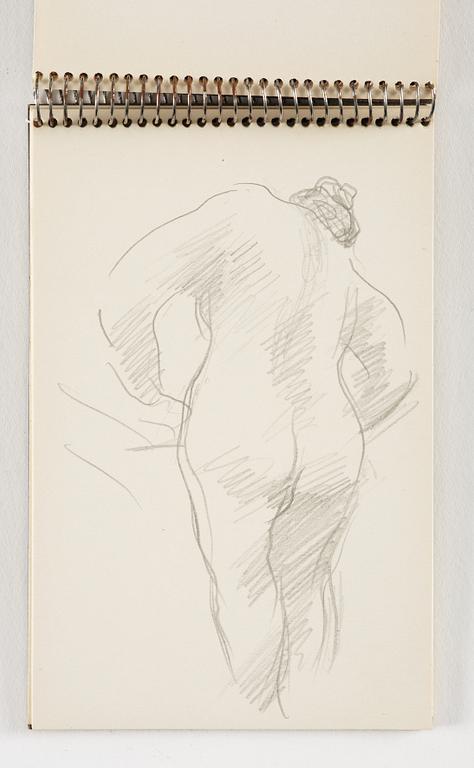 Lotte Laserstein, 10 små skissblock med teckningar.