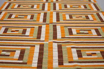 Barbro Nilsson, A CARPET, "Ostia orange", flat weave, ca 339,5 x 245 cm, signed AB MMF BN.