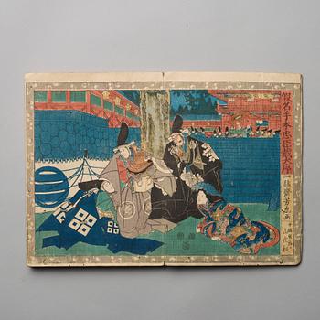 BOK, kolorerade träsnitt. Japan, 1800-tal.