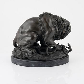Antoine Louis Barye, after, 'Lion au Serpent'.