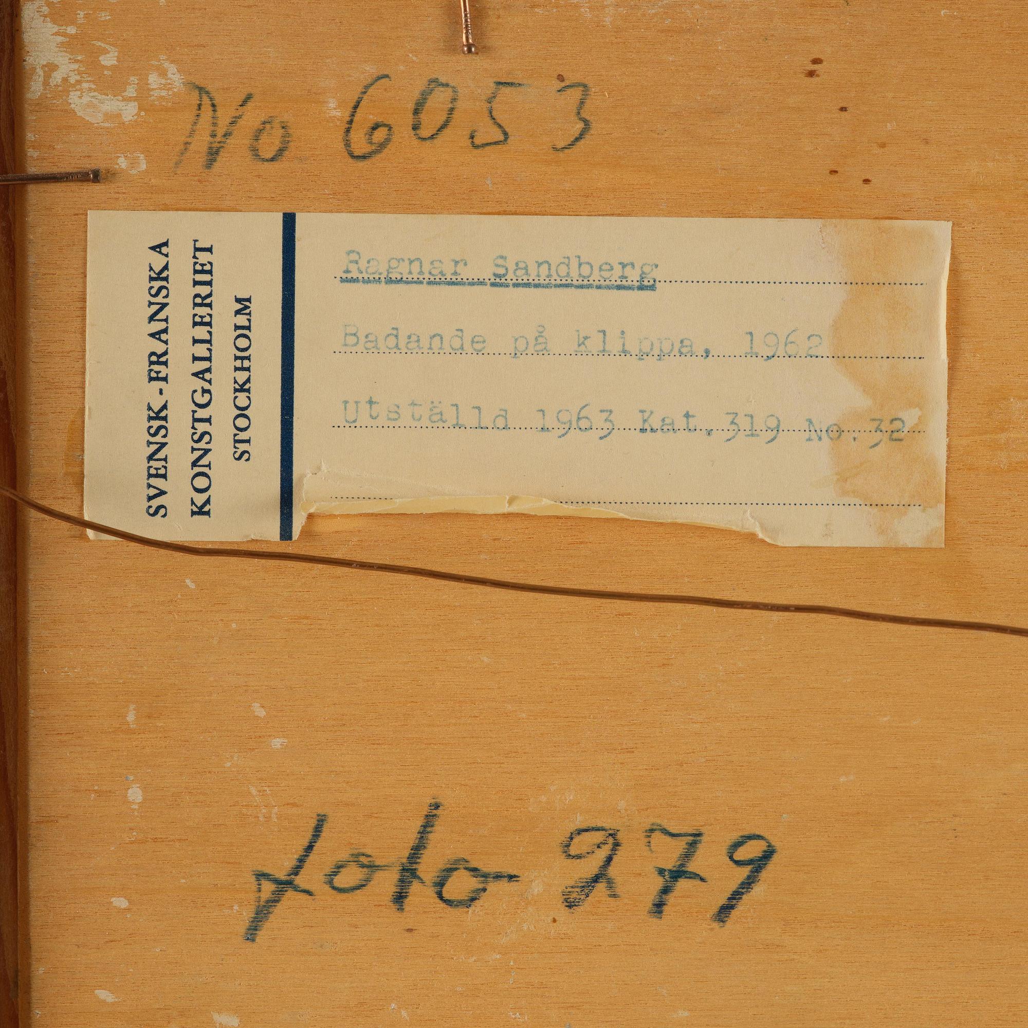 Ragnar Sandberg, Bathing on a cliff.