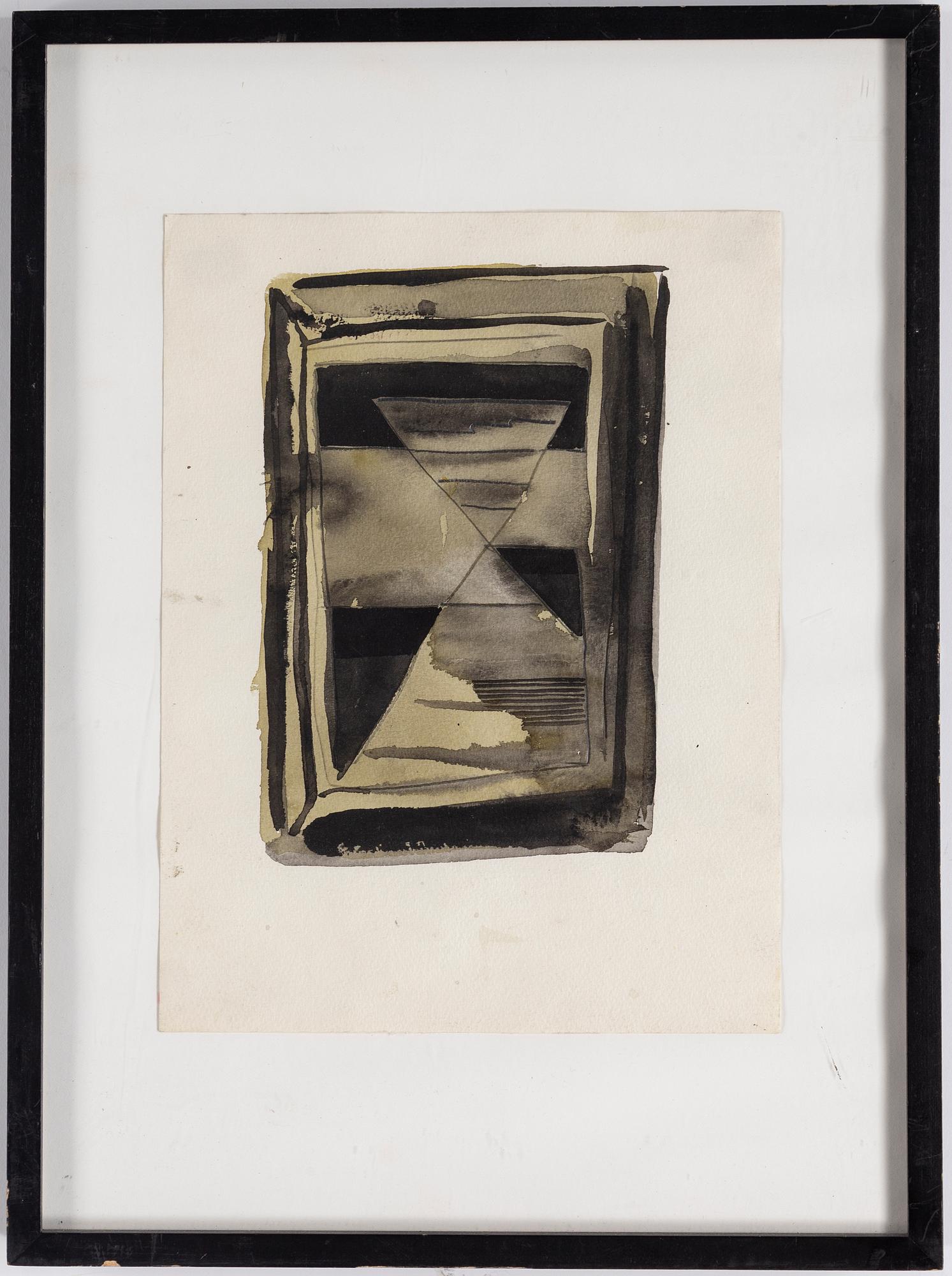 ARVID PETTERSEN, watercolor and pencil on paper, not signed.