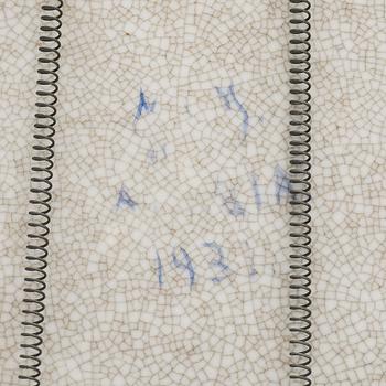 Greta-Lisa Jäderholm-Snellman, keramikfat, signerad GLJ Arabia, 1930-tal.