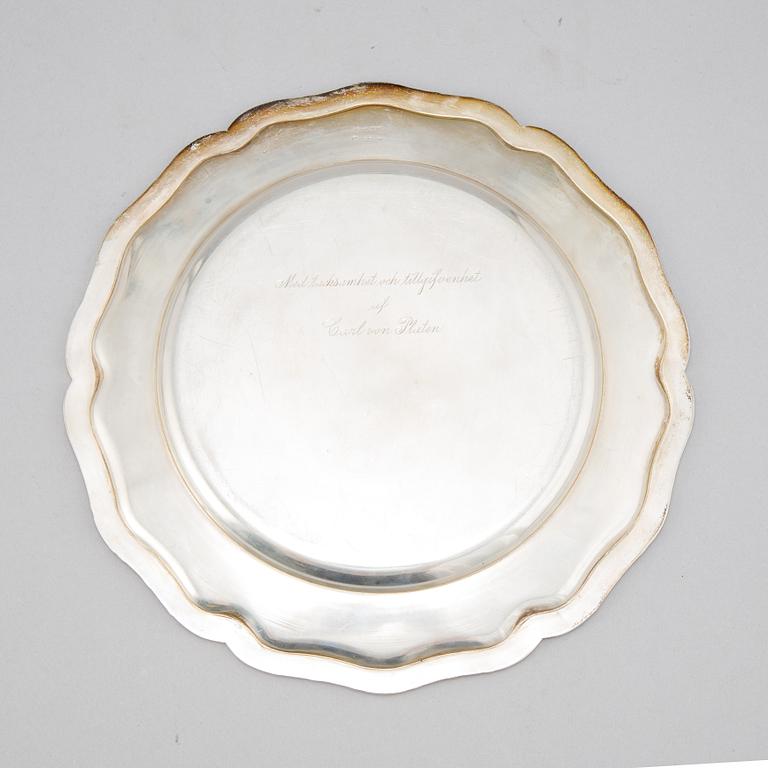 13 Swedish silver plates, 1915-52.