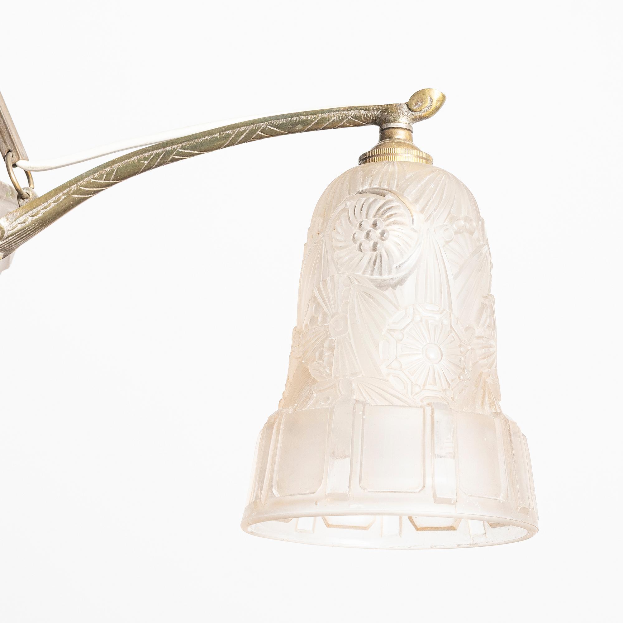 An Art Deco ceiling lamp, France, 1920s.