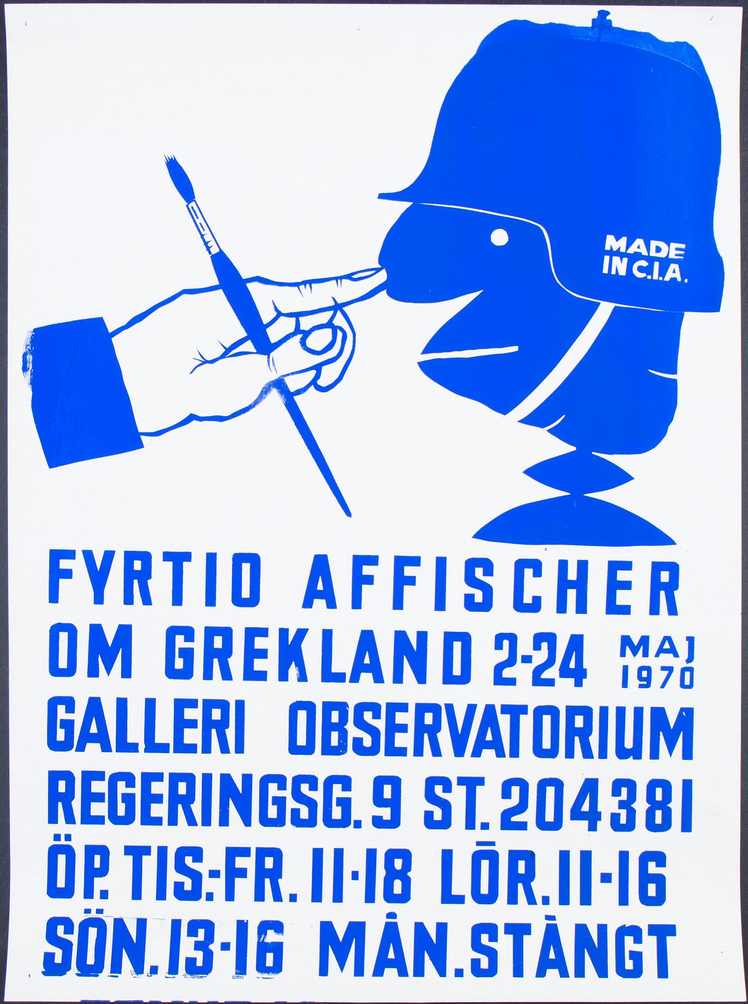 Political art, 8 posters from Sweden.