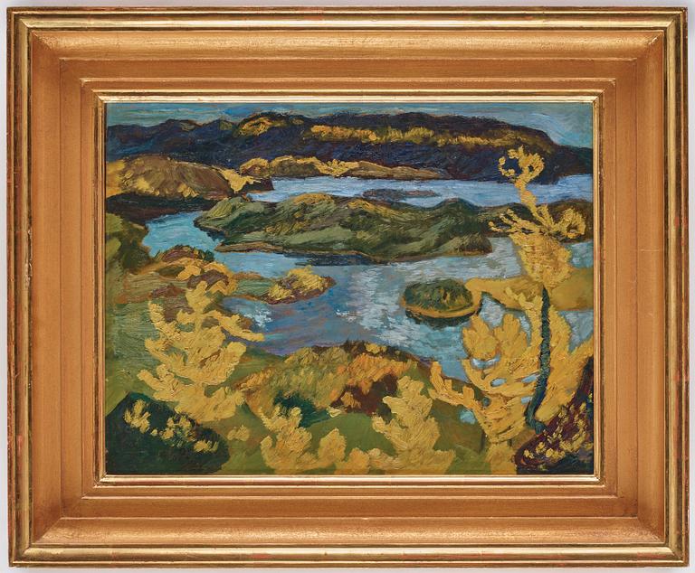 Helmer Osslund, "Höst vid Ångermanälven" (Autumn by the Ångerman).