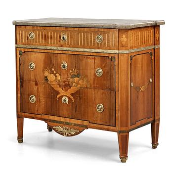 A Gustavian late 18th century commode by Gustaf Foltiern, not signed, (master in Stockholm 1771-1804).