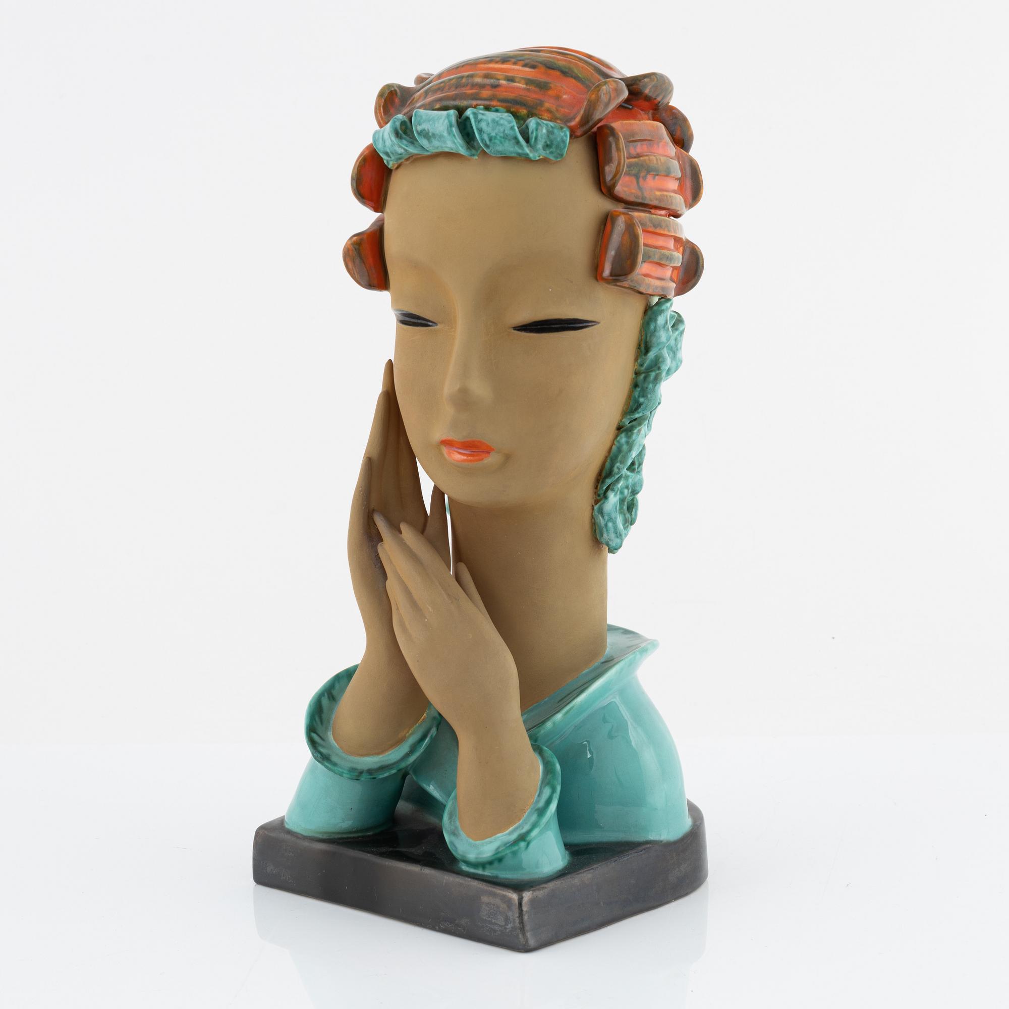 Kurt Goeble, an earthenware figurine, Goldscheider, Austria, 1930's/40's.