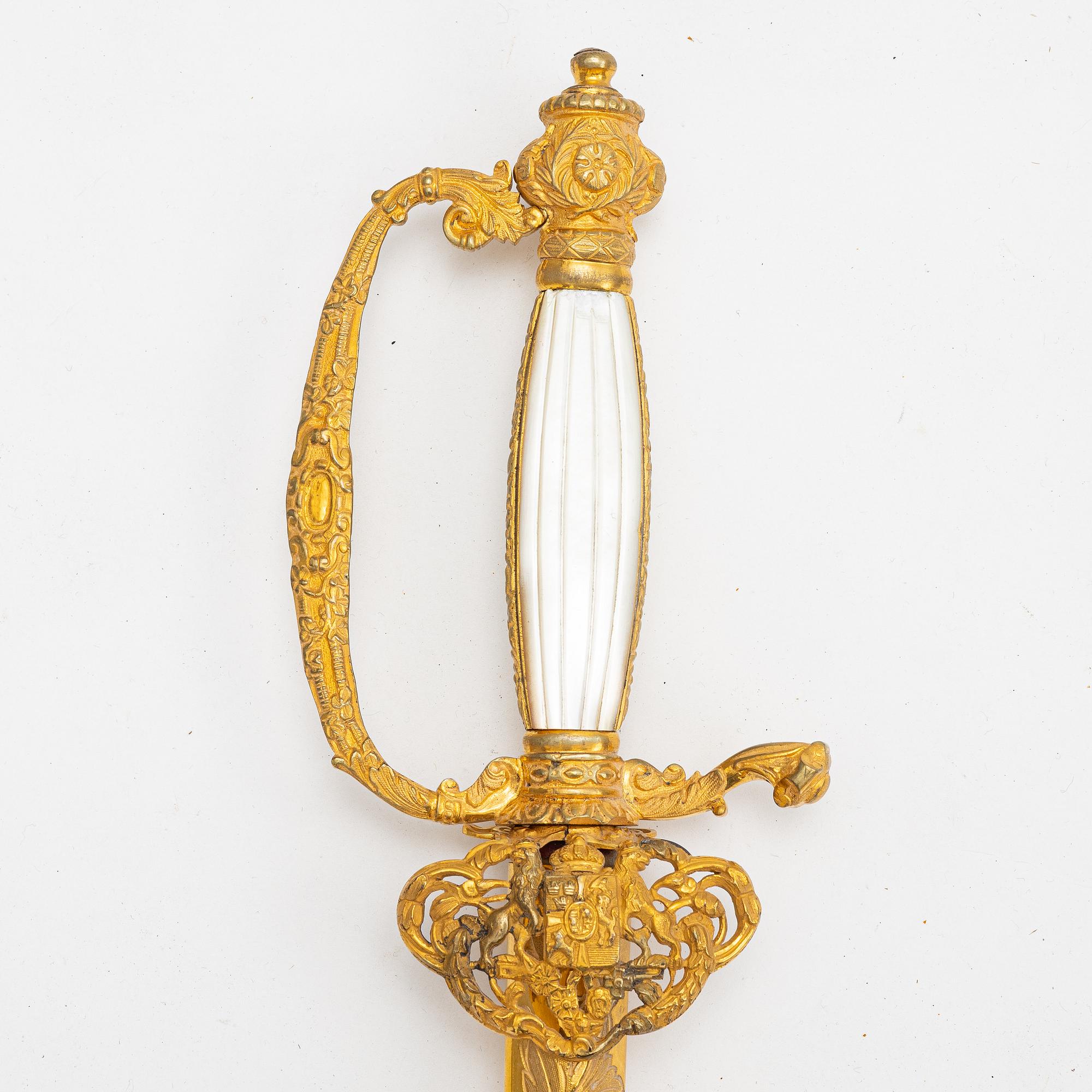 A Swedish small sword, 19th century.