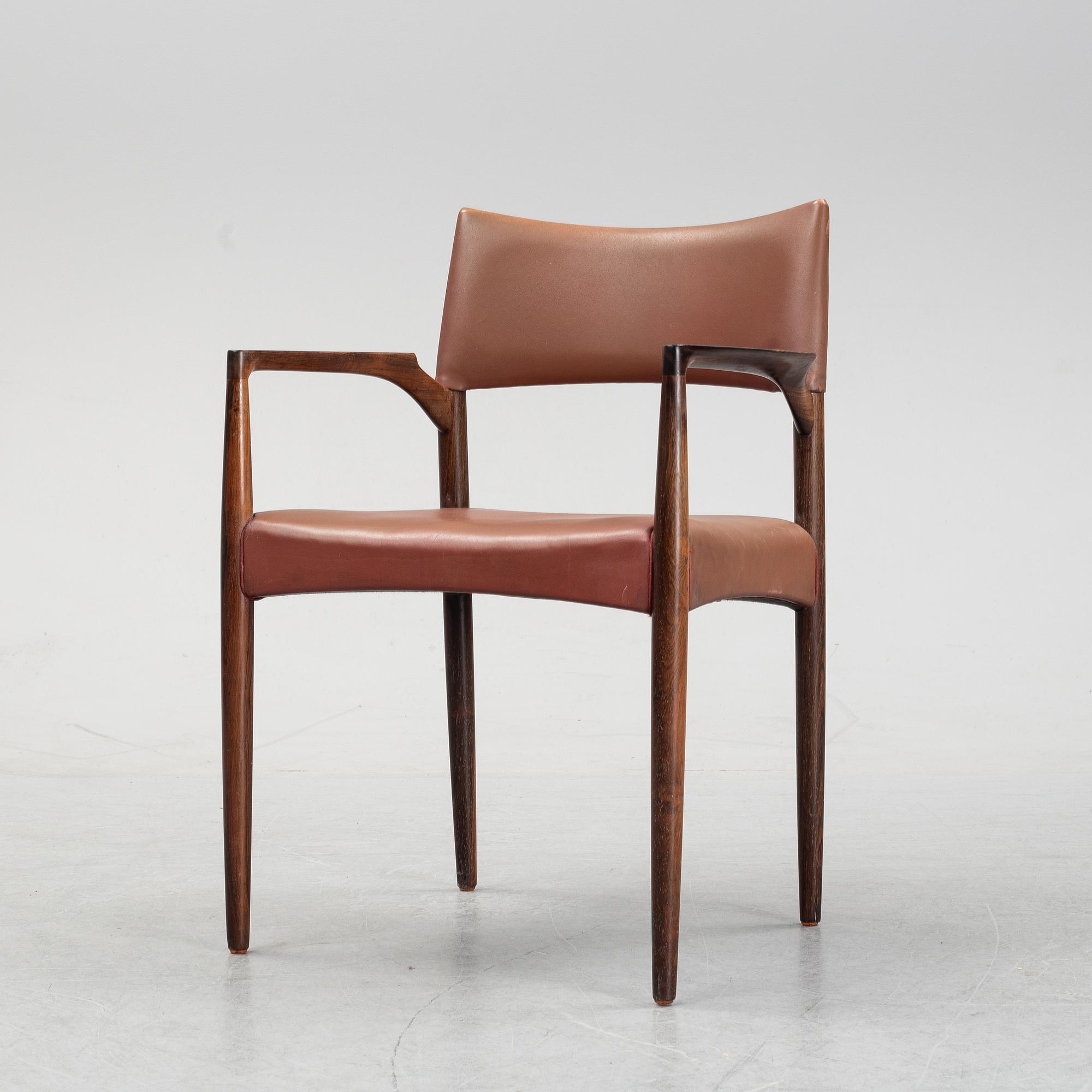 Villy Schou, karmstol, Schou Andersen Møbelfabrik, Danmark, 1960-tal.