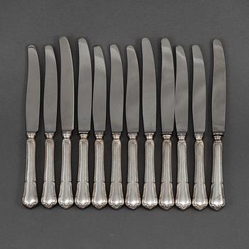 K. ANDERSSON, 12 silver knives, model 'Barock,' Stockholm.
