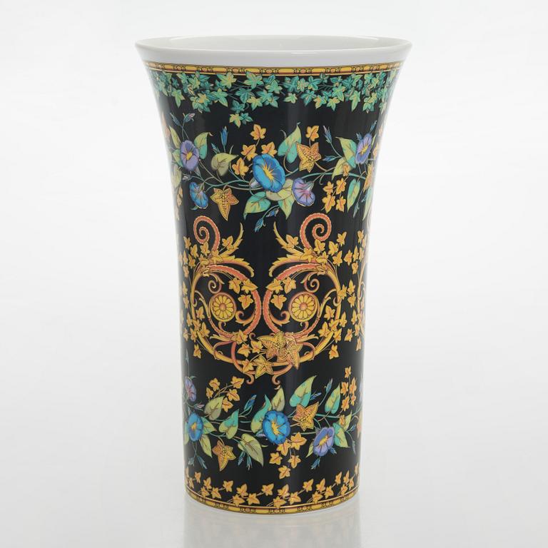 Versace, vas "Gold Ivy", porslin, för Rosenthal Tyskland, 1900-talets slut.