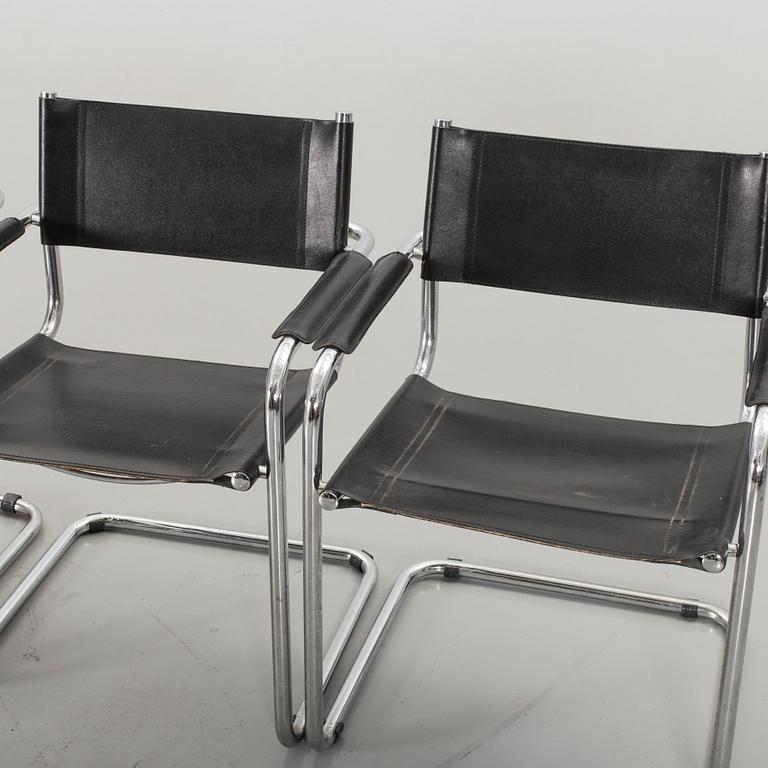 A SET OF 4 ARMCHAIRS, late 20th century,