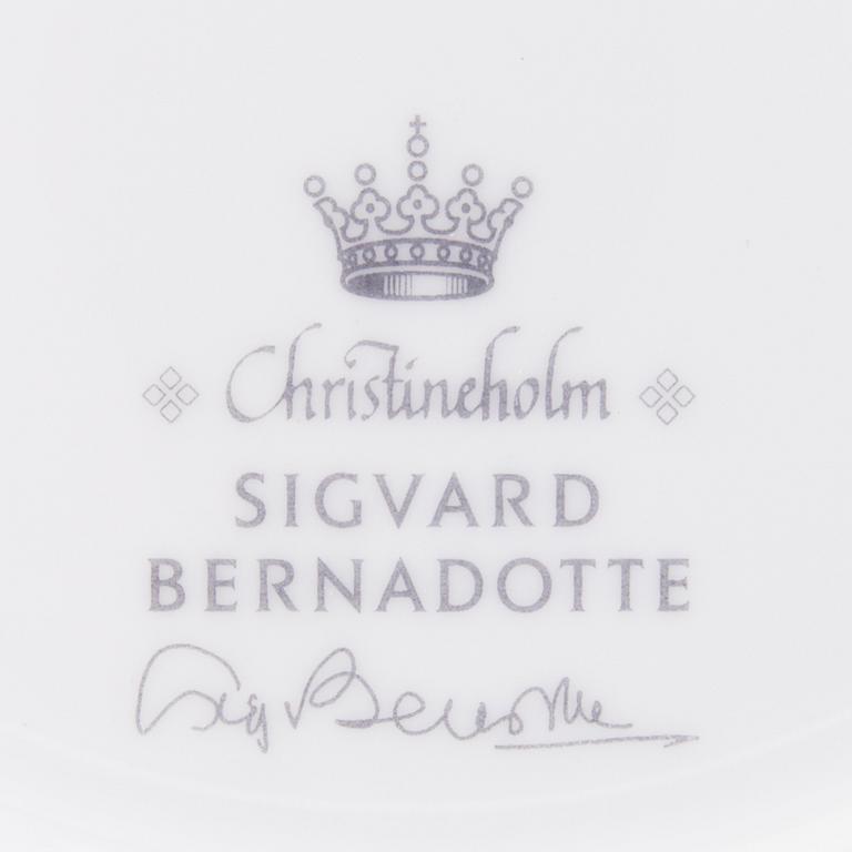 SIGVARD BERNADOTTE, MAT- och KAFFESERVIS, 91 delar, "Christineholm"/"Marianne Royal Blue".