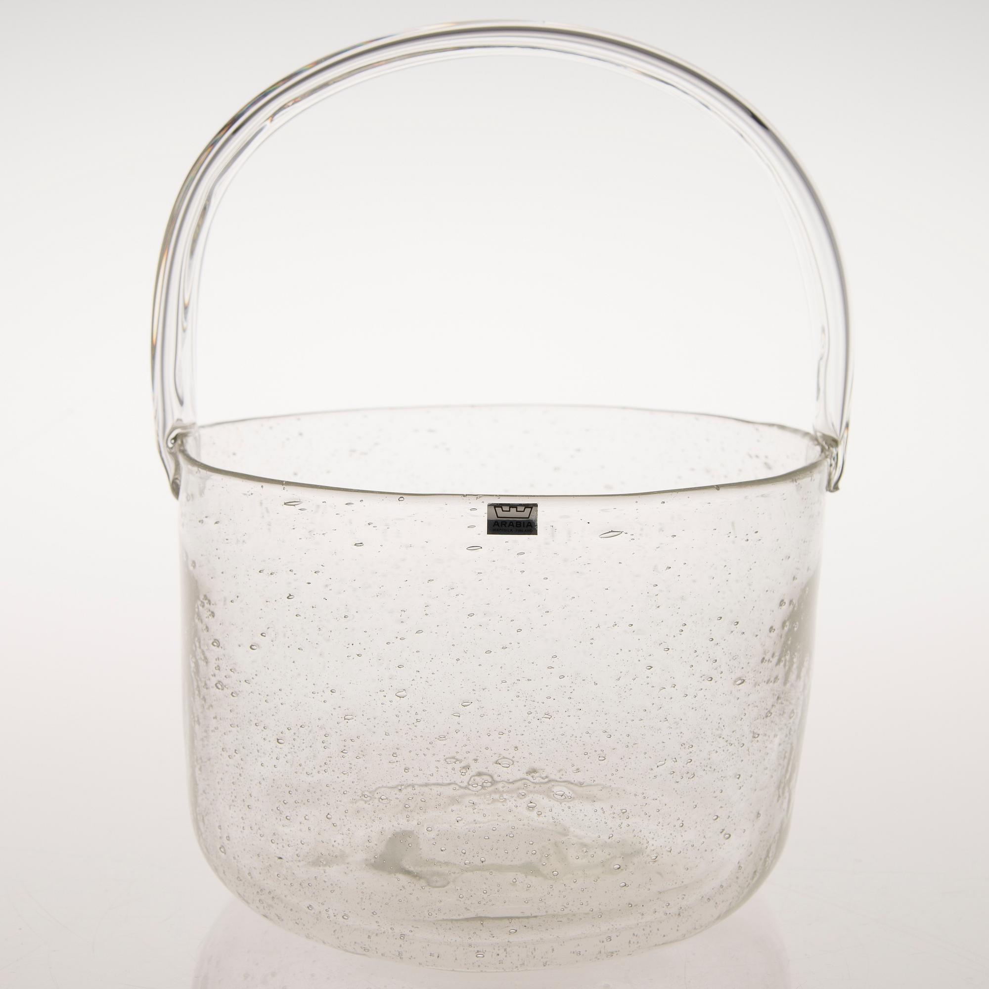 KAJ FRANCK Four Sargasso Glass Items, signed Nuutajärvi Notsjö.