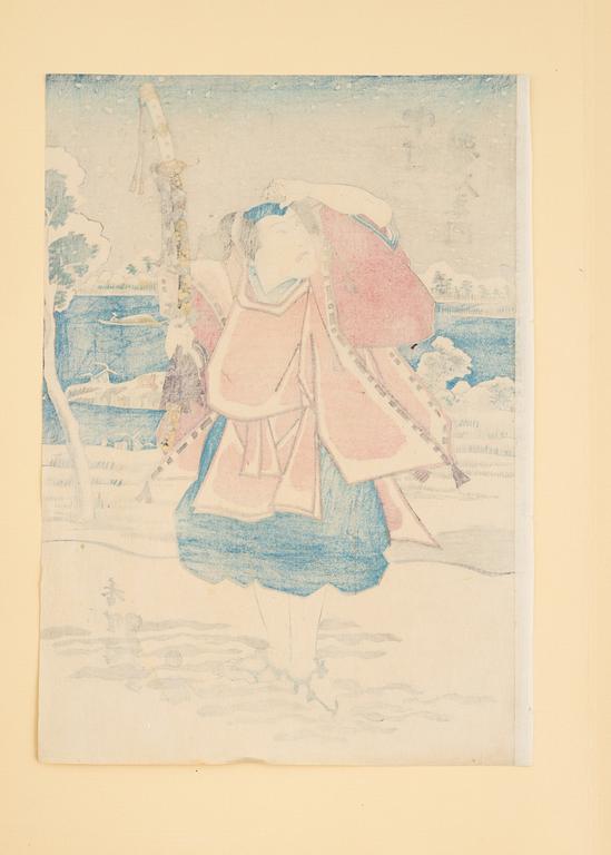 Utagawa Kunisada, Two actors portraits.