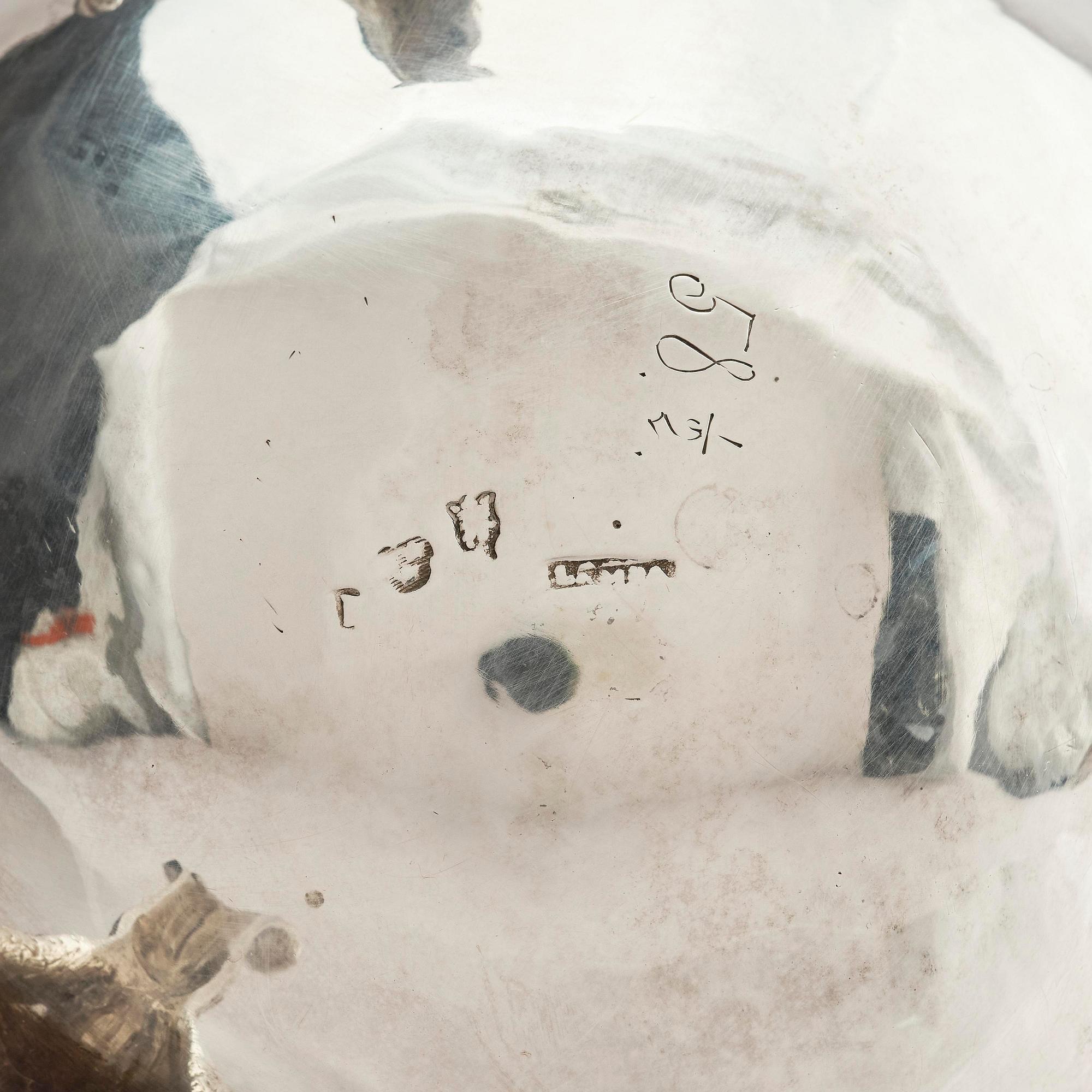 A Swedish 18th century silver coffee-pot, mark of Jacob Lampa, Stockholm 1777.