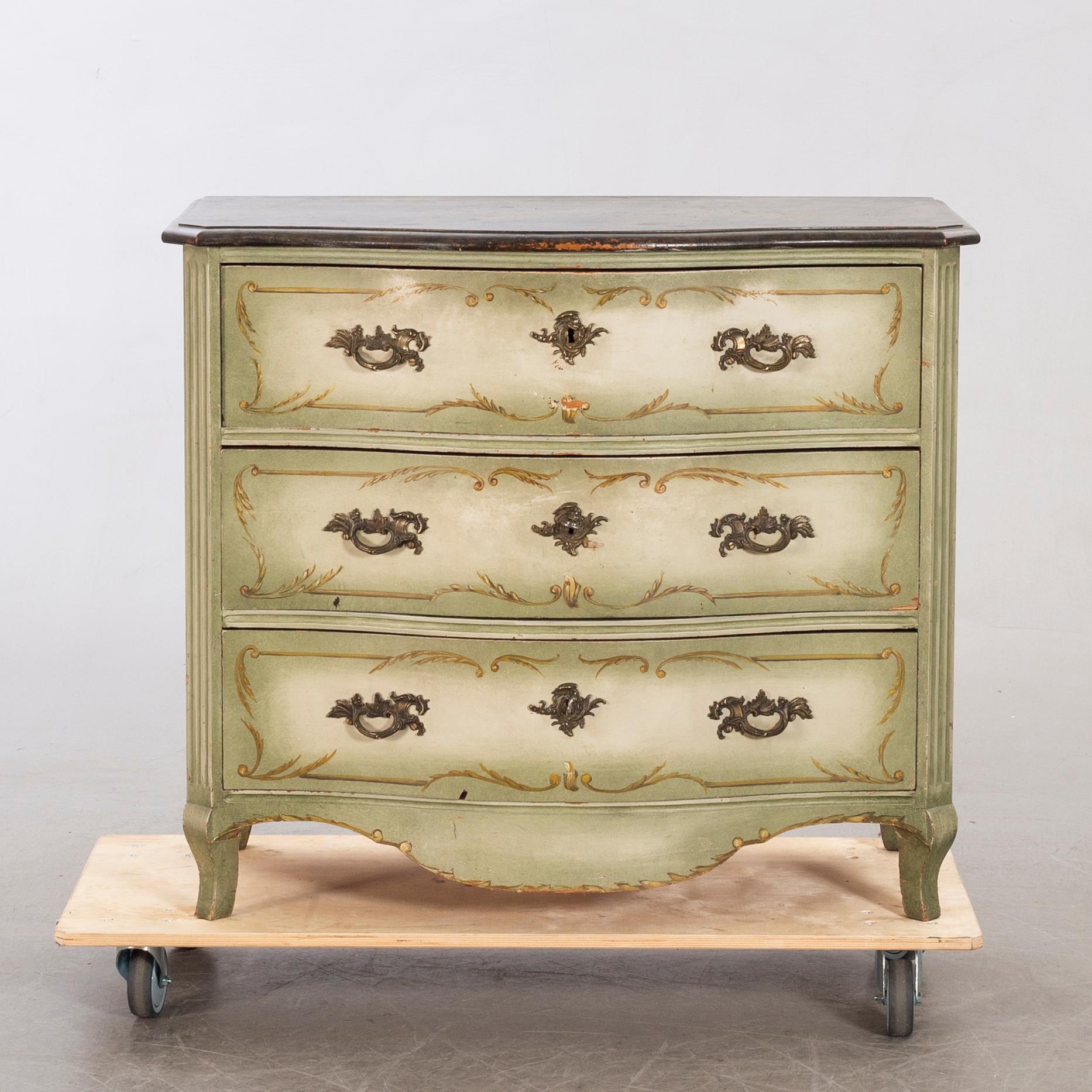 An mid 20th century chest of drawers from Paoletti, Firenze Italy.