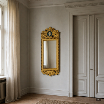 Mirror, Gustavian style, circa the mid-20th century.