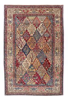 275. A carpet, figural semi-antique Kerman /Teheran, ca 319 x 210--215 cm.