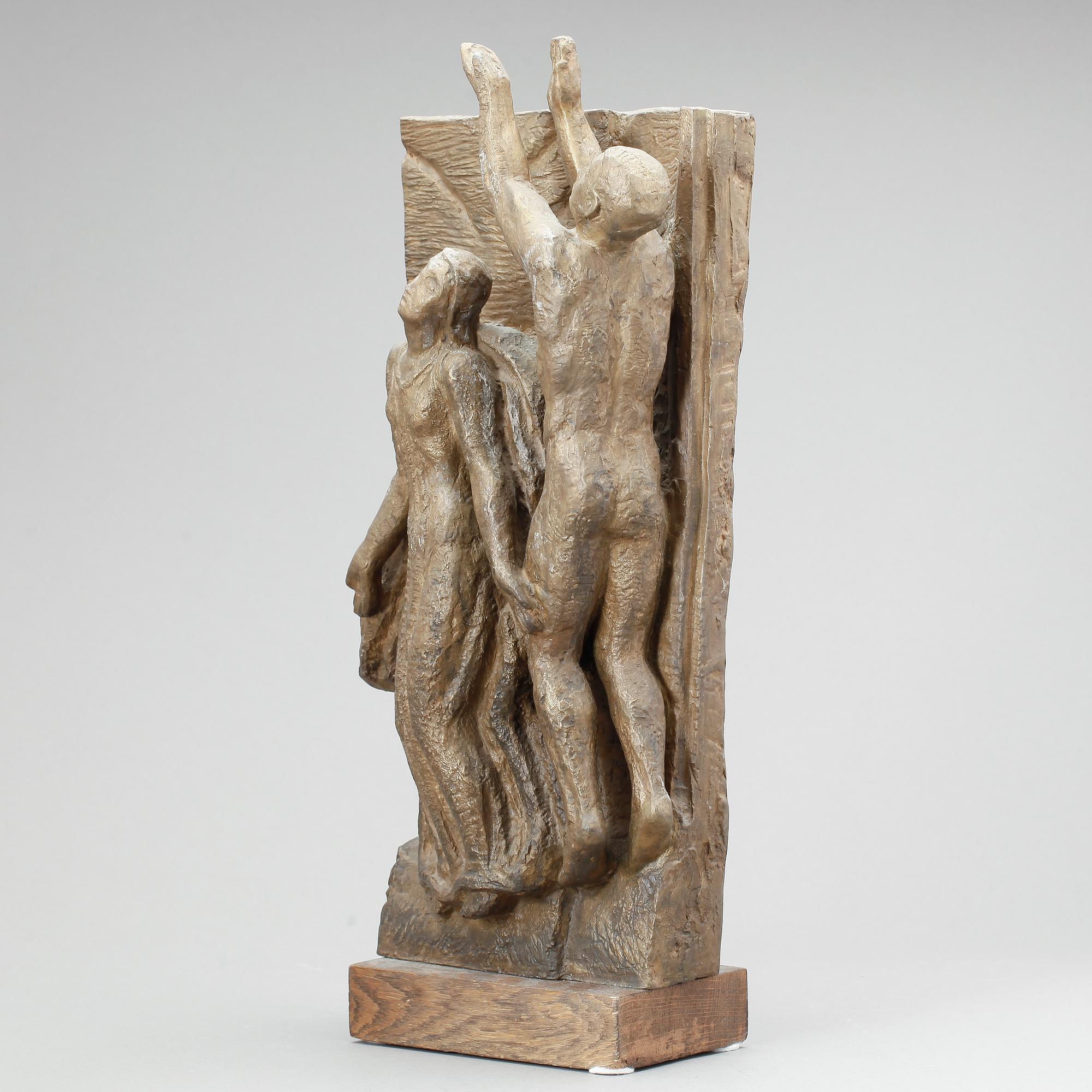 JOHN LUNDQVIST, bronsskulptur, signerad John Lundqvist. Gjutarstämplar E. Pettersson Fud.