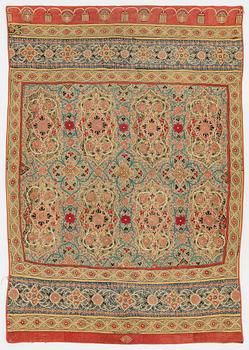 A Rasht embroided textile, North Persia, around the year 1900, c 157 x 115 cm.